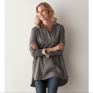 NWT Company Store Button Front Sateen Tunic